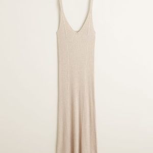 Mango Sleeveless Ribbed Knit Sweater Dress